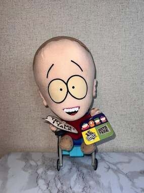 South Park 2000 12"  Timmy Wheelchair Plush Toy Original Tags VTG